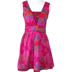 Free People Pink and Purple Mini Dress